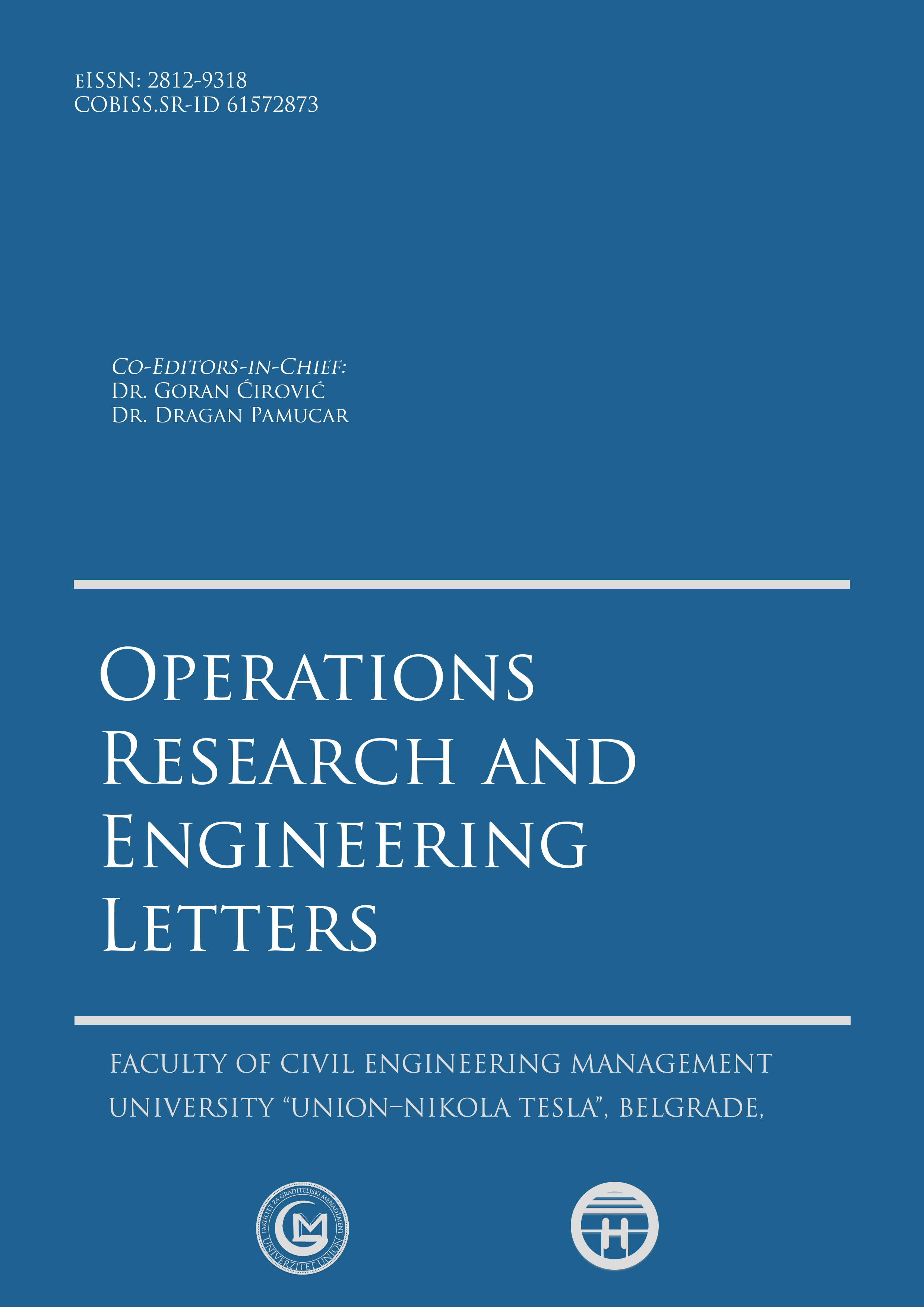 					View Vol. 1 No. 1 (2022): Operations Research and Engineering Letters
				